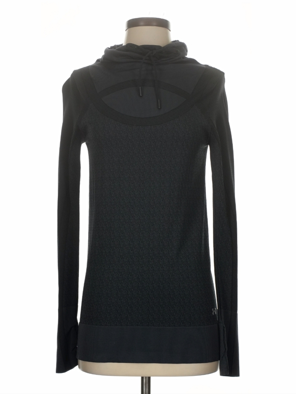 Under Armour Black & Gray Cowl-Neck Performance Pullover Heat Gear - Picture 12 of 14